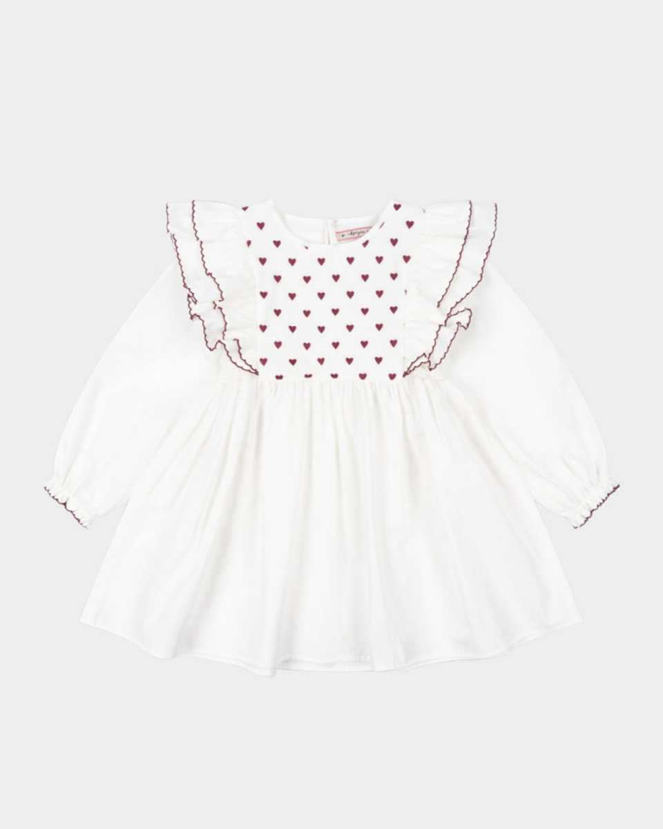 Girl's Scallop Trim Day Dress, Size 18M-10